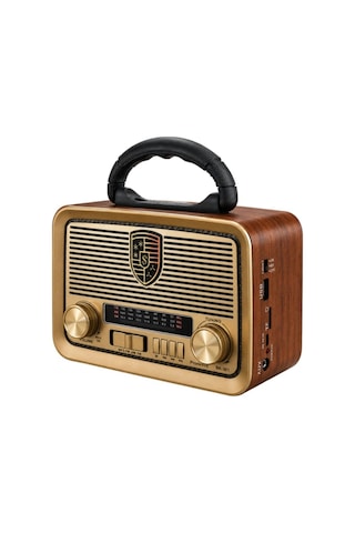 Bay Solar Panelli Led Fenerli Fm Radyo - Nostaljik Tasarım - Şarjlı - Bluetooth Özellikli Najmaddin