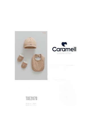 Caramell My Baby Kumsal 4lü Takım Aksesuar Eldiven Önlük Bere Çok Havalı Very Cool 2078 Kahverengi Bej Bej