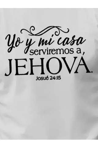 Suma Erkek Klasik Kalıp Süprem T-shirt Jehova Baskılı Beyaz
