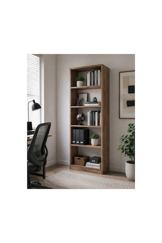 Nss102 Kitaplık Dolap Çok Amaçlı Dolap Atlantik Çam 180 Cm Atlantik Çam