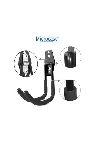 Çok Amaçlı J Tipi Pvc Kaplamalı Kaymaz Metal Askılık Ağır Yük Askısı Depo Garaj Bahçe 2 Adet - Al5874 Genel
