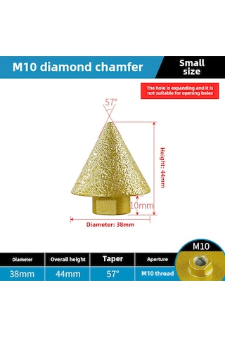 Suofeng Cunxing M10 Elmas Kesici Uç Parçası - Mermer, Kiremit, Granit Delme Ve Köşe Yuvarlama Aleti Φ38mm