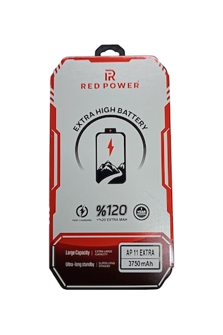 Red Power Apple Uyumlu iPhone  11  Batarya Pil Güçlendirilmiş 3750mah