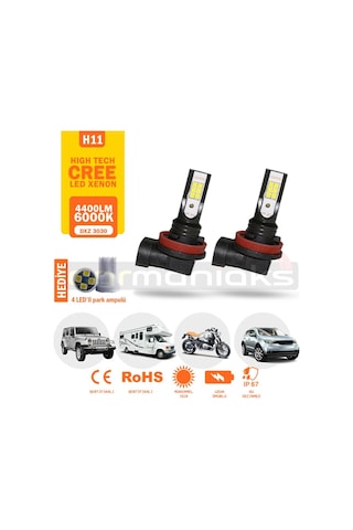 Cree Led Xenon Far Ampulü H1 H3 H4 H7 H11 9005 9006 4400Lm 311291930