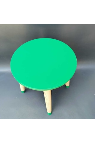 Na Neşeli Ahşap Yeşil Ahşap Çocuk Taburesi.çocuk Sandalyesi.çalışma Masası .renkli Çocuk Odası Sehpa Çiçeklik Yeşil