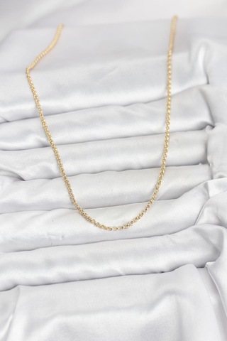 Cm 14k Gold Renk Halka Model 60 Cm Kadın Kolye - Lisinya Altın