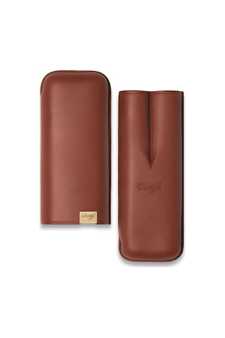Davidoff Iconic Seri Deri Puro Kılıfı Kahve Gold 2li 64 Ring