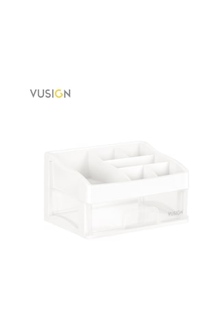 Vusıgn Çekmeceli Kozmetik Organizer Makyaj Düzenleyici Raf 22x16x13 Cm Beyaz
