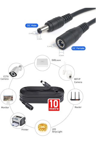 Mpıa Hexc10 Power Uzatma Kablosu 10 Metre Awg20