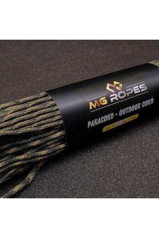 Polyester Paracord İp 4 Mm Kamuflaj Desen 30 Metre