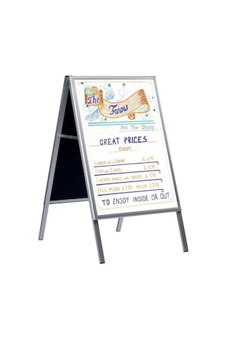 B2 50x70 Cm Alüminyum Çift Taraflı Kaldırım Reklam Poster A Pano - Ds044