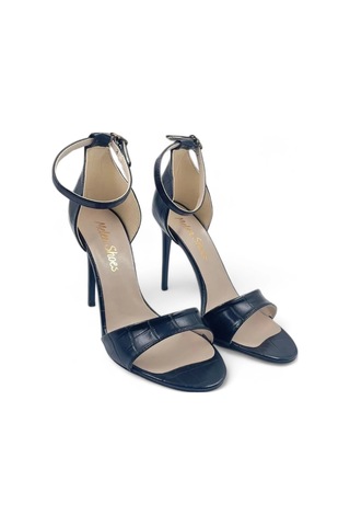 Lady Siyah Kadın Tek Bantlı Şık Ve Zarif Topuklu Ayakkabı Siyah