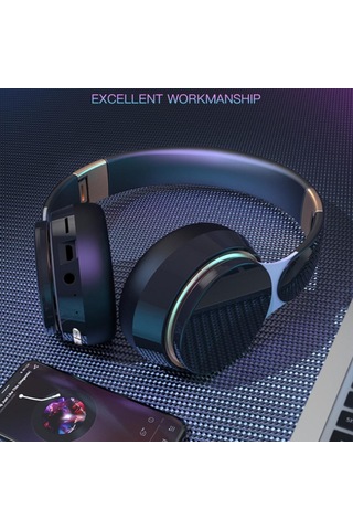 Kablosuz Bluetooth Kulaklık Katlanır Teleskopik Ağır Bas Stereo Kart Hareket Bilgisayar Kulaklığı