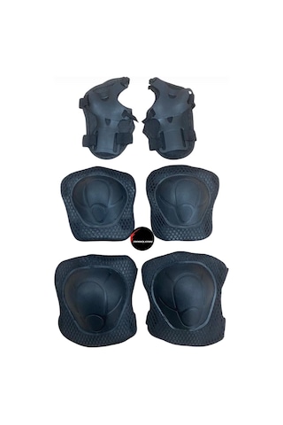 Işıklı Çocuk Pateni Ayarlanılabilir Silikon Tekerli Frenli Metal Gövdeli Paten Ve Kask Dizlik Set Siyah