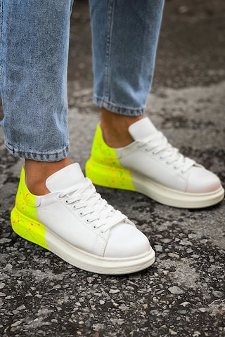 Ch254 Cbt Pittura Erkek Ayakkabı 502 Neon Sarı Topuk Splush Çok Renkli