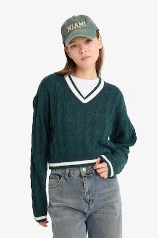 Defacto Coool Regular Fit V Yaka Kazak C7321ax25wngn744 Yeşil