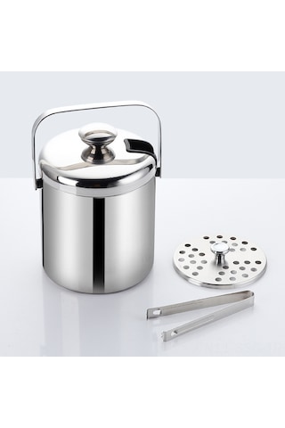 Springsun 304 Paslanmaz Çelik 1.3l Çift Katlı Kapaçılı Taşınabilir Buzluk - Şampanya Kutusu, Partiler Ve Dış Mekan Etkinlikleri İçin Otel Malzemesi Diğer