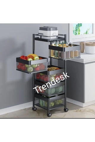 Trendesk 5 Katlı Siyah Metal Patates Soğan Sebze Meyve Sepeti Sebzelik Trendesk 5 Katlı Siyah Metal Patates Soğan Sebze Meyve Sepeti Sebzelik