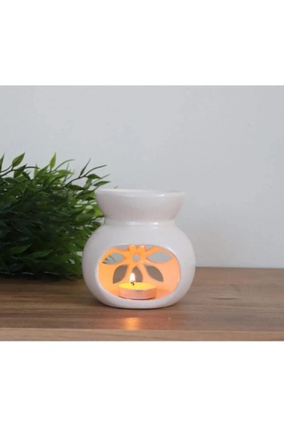 Lotus Buhurdanlık Beyaz Oda Kokusu Buhur Seramik Buhurdanlık Muml