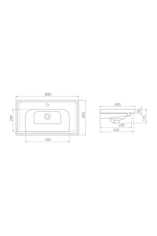 Turkuaz Seramik Frame 80 x 45 cm Etajerli Lavabo