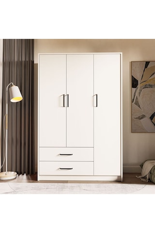 3514 Wıen 3 Kapılı Dolap 2 Çekmeceli 4 Raflı 1 Askılı Gardırop