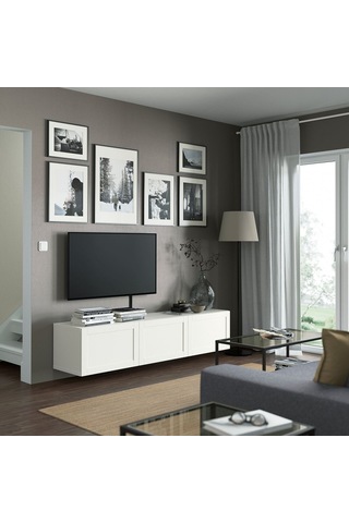 Tv Sehpası, Beyaz, 180x42x38 Cm, Hanvıken Beyaz