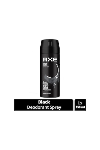 Axe Erkek Deodorant & Bodyspray Black 48 Saat Etkileyici Koku Vücut Spreyi 150 Ml