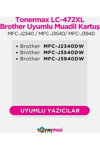 Brother Lc472xl Uyumlu Kartuş Siyah / Mfc-j2340 / Mfc-j3540/ Mfc-j3940