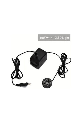 Honeybeeshop 1 Adet 16w Led Işıklı Su Pompası Akvaryum Ve Kaya Bahçesi Dekorasyonu İçin Balık Tankı Hava Pompası 220v