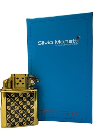 Sarı Siyah İşlemeli Gazlı Metal Çakmak 109462