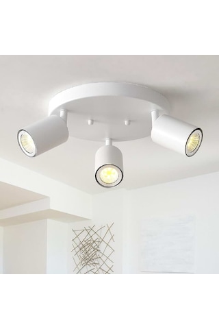 Riolight Modern5 Beyaz Mutfak,salon,giyinme Odası,cafeler İçin Gün İşiğı Metal 3lü Spot Ampul Dahil 3'lü Beyaz Riolight Modern5 Beyaz Mutfak,salon,giyinme Odası,cafeler İçin Gün İşiğı Metal 3lü Spot Ampul Dahil 3'lü Beyaz
