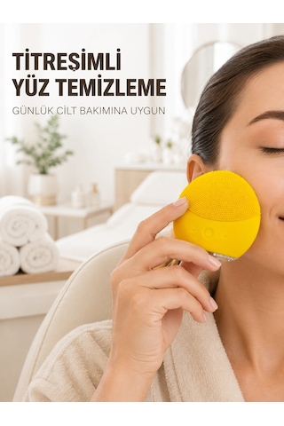 Su Geçirmez Titreşimli Yüz Temizleme Cihazı Yumuşak Silikon Cilt Bakım Fırçası