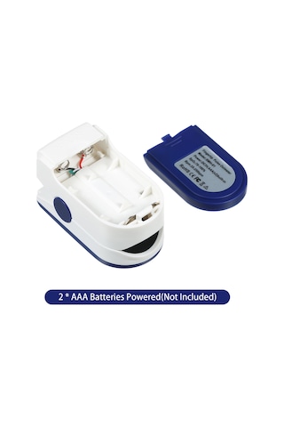 Vkemall Pulse Oksimetre Parmak Ucu Klipsli Nabız Oksimetresi L-ed Renkli Ekran Mini Spo2 Monitörü Oksije Gök Mavisi