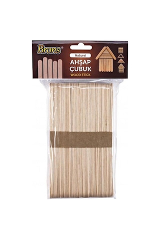 Brons Ahşap Dil Çubuğu Natural İnce