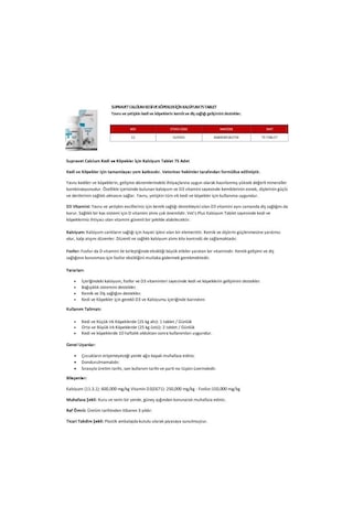 Supravet Calcium Kedi Ve Köpekler İçin Kalsiyum Vitamin Tablet 75 Adet