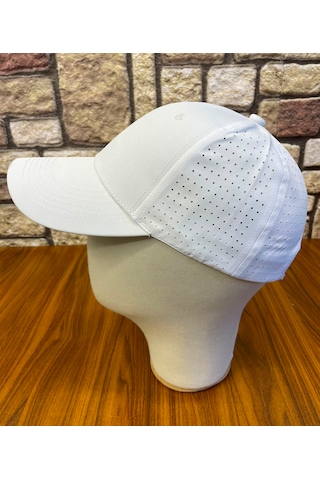 Hamze Paraşüt Mikro Kumaş Yazlık Delikli Unisex Cap Şapka Beyaz