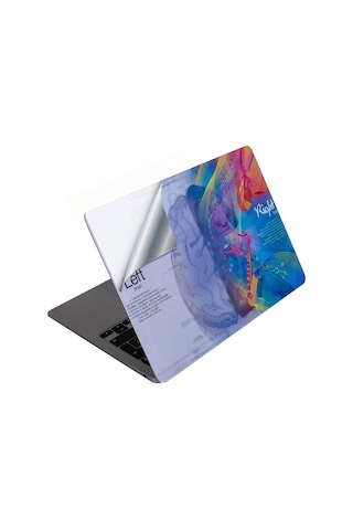 Apple Uyumlu MacBook Air M1 Kılıf Brainnl Yapıştırma Laptop Sticker Koruyucu Kaplama A2337 İle Beyaz
