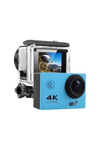 4k Wifi Aksiyon Kamera Ultra Hd 30fps Su Geçirmez Kılıf App Goplus Campro Sports Action Camera Mavi