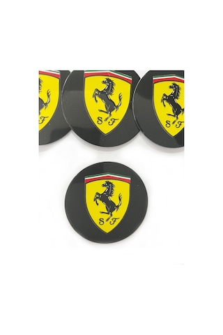 Jant Logosu Jant Göbeği Arması Sticker Amblem Ferrari 4 Adet 67mm