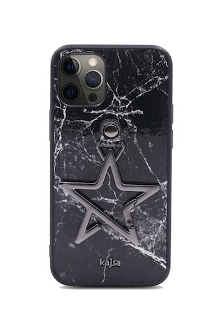 Kajsa Apple Uyumlu iPhone 12 Pro Max Kılıf Kajsa Starry Serisi Marble Kapak ZORE-218996