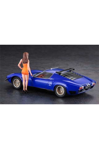 Hasegawa 20472 1/24 Ölçek, Lamborghini Jota Svr W/ıtalian Girl's Figure, Limited Edition Otomobil Plastik Model Kiti