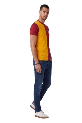 Gsstore Galatasaray Parçalı 5 Yıldız Yetişkin T-shirt Kırmızı - Sarı