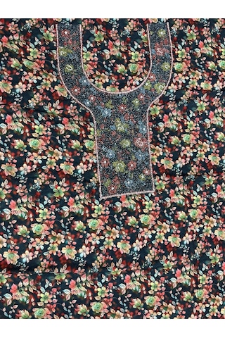 İşlemeli Hint Elbise Kumaşı 370x110cm Model 11 Renkli