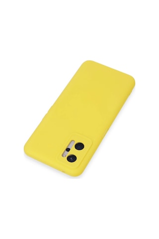 Gld-spt- Newface Realme 9i 4g Kılıf Nano İçi Kadife Silikon - Sarı