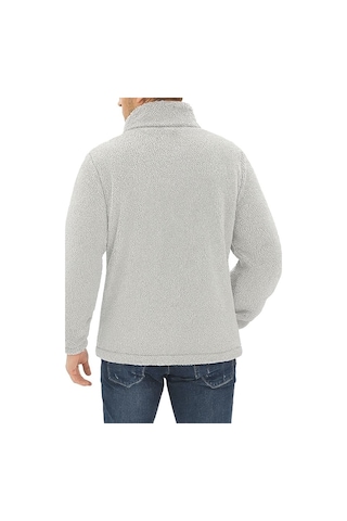 Genius Store Oversize Peluş Sweatshirt Erkek Polar Sweatshirt Erkek Sweatshirt Oversıze-peluss Gri