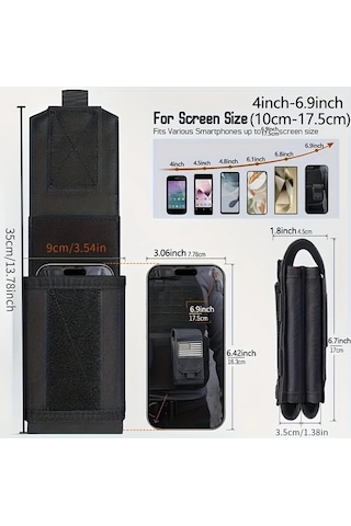 Trendooze Gaojunshop01 Siyah Bayraklı Cep Telefonu Kılıfı Kemer Seti Ve Çanta