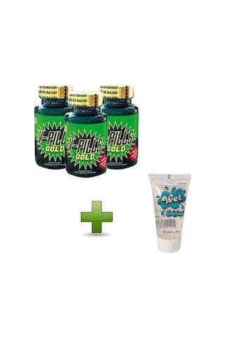 Truva Shop V-Pills Gold 3 Kutu Barkod Kontrollü + Wet Lubricant Krem
