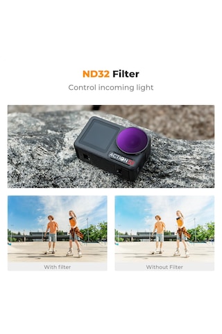 K&f Concept Djı Osmo Action 4/5 Pro Uyumlu Nd-32 5 Stop Nd Filtre