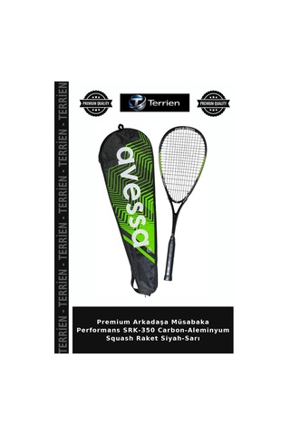 Premium Arkadaşa Müsabaka Performans Srk-350 Carbon-aleminyum Squash Raket Siyah-sarı Çok Renkli