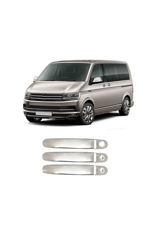 Volkswagen T6 Caravella Uyumlu 2015-2023 Krom Kapı Kolu 3 Kapı Paslanmaz Çelik